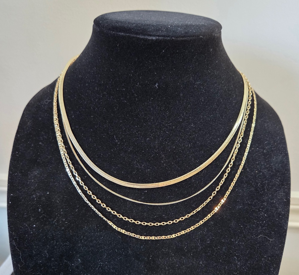 Four Strand Gold Colored Chain